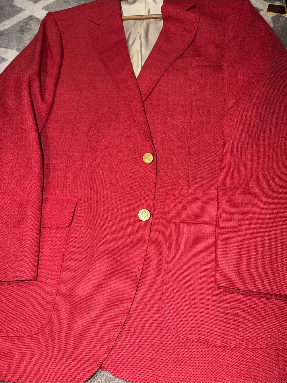 Men’s vintage eagle clothes burgundy blazer 44L